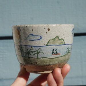 Handmade ceramic Hawaii pottery cup